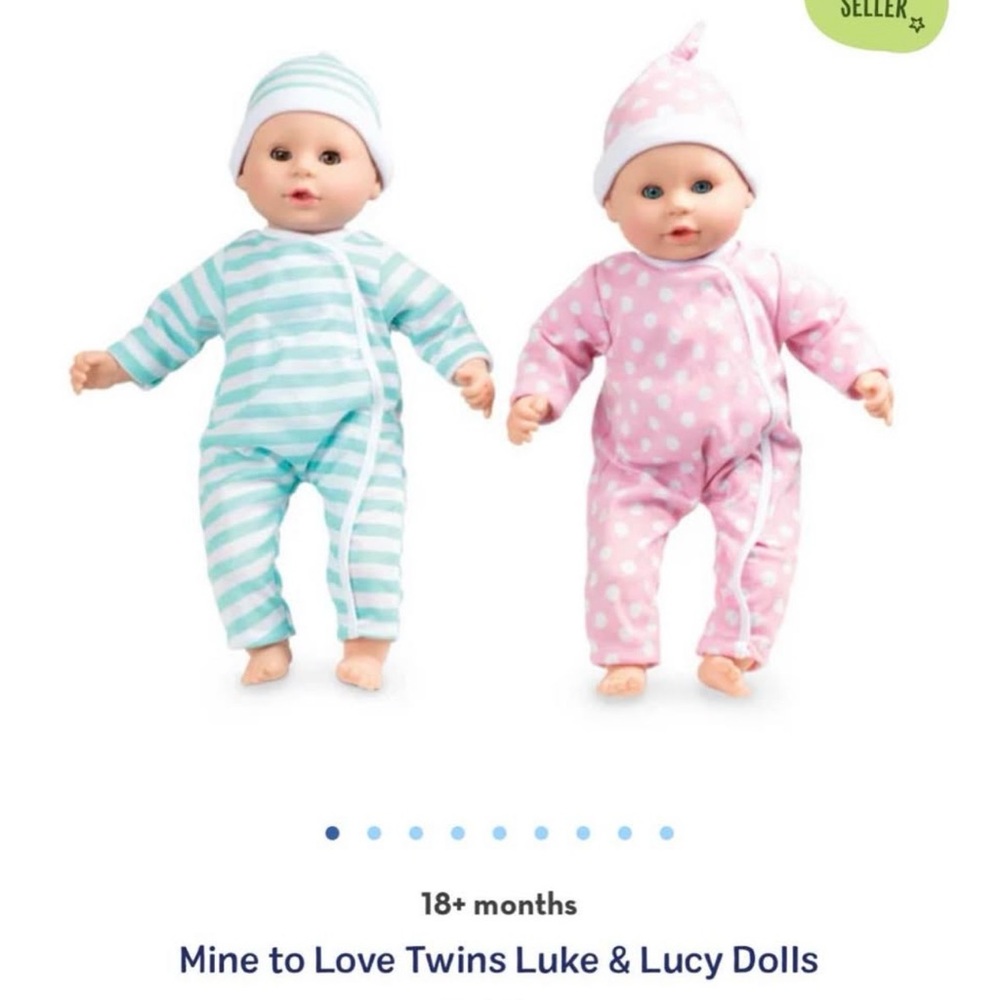 Melissa & Doug Twins Dolls - Pink and Blue Outfits